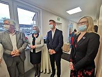 Marszałek Olgierd Geblewicz wraz z członkinią zarządu Anną Bańkowską podczas otwarcia.